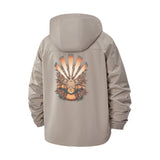Psychedelic Sun Goddess Unisex Full-Zip Printed Waterproof Hooded Windbreaker