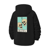 Besties Skull Tarot Unisex Full-Zip Printed Waterproof Hooded Windbreaker