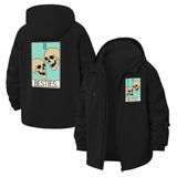 Besties Skull Tarot Unisex Full-Zip Printed Waterproof Hooded Windbreaker