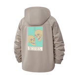 Besties Skull Tarot Unisex Full-Zip Printed Waterproof Hooded Windbreaker