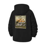 Tarot Death Card Unisex Full-Zip Printed Waterproof Hooded Windbreaker