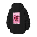 Tarot Anxiety Heart Unisex Full-Zip Printed Waterproof Hooded Windbreaker