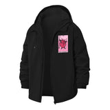 Tarot Anxiety Heart Unisex Full-Zip Printed Waterproof Hooded Windbreaker