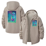 Fantasy Mermaid Art Unisex Full-Zip Printed Waterproof Hooded Windbreaker