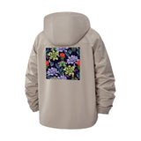 Succulent Garden Unisex Full-Zip Printed Waterproof Hooded Windbreaker