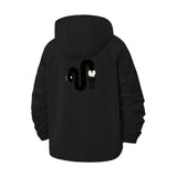 Abstract Minimalist Figure Unisex Full-Zip Printed Waterproof Hooded Windbreaker
