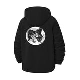 Witch and Moon Unisex Full-Zip Printed Waterproof Hooded Windbreaker