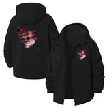 Lips and Script Unisex Full-Zip Printed Waterproof Hooded Windbreaker