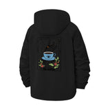 Coffee Tarot Unisex Full-Zip Printed Waterproof Hooded Windbreaker