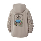 Coffee Tarot Unisex Full-Zip Printed Waterproof Hooded Windbreaker