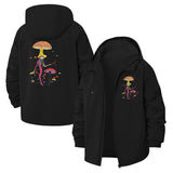 Psychedelic Mushroom Art Unisex Full-Zip Printed Waterproof Hooded Windbreaker