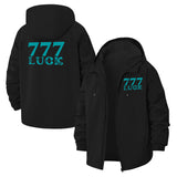 777 Luck Unisex Full-Zip Printed Waterproof Hooded Windbreaker