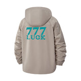 777 Luck Unisex Full-Zip Printed Waterproof Hooded Windbreaker