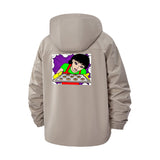 Pop Art Comic Baker Unisex Full-Zip Printed Waterproof Hooded Windbreaker