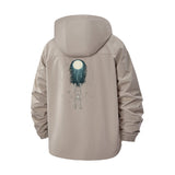 Mystical Moonlit Forest Unisex Full-Zip Printed Waterproof Hooded Windbreaker
