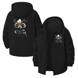 Decorative Animal Face Unisex Full-Zip Printed Waterproof Hooded Windbreaker