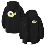 Eyeball Snail Unisex Full-Zip Printed Waterproof Hooded Windbreaker