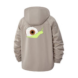 Eyeball Snail Unisex Full-Zip Printed Waterproof Hooded Windbreaker