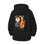 Animal Band Unisex Full-Zip Printed Waterproof Hooded Windbreaker