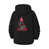 Party Dinosaur Unisex Full-Zip Printed Waterproof Hooded Windbreaker