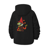 Wizard Lizard Unisex Full-Zip Printed Waterproof Hooded Windbreaker