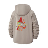 Wizard Lizard Unisex Full-Zip Printed Waterproof Hooded Windbreaker