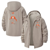 Mystical Fox Unisex Full-Zip Printed Waterproof Hooded Windbreaker