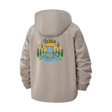 Waterfall Wilderness Unisex Full-Zip Printed Waterproof Hooded Windbreaker
