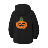 Jack-O'-Lantern Unisex Full-Zip Printed Waterproof Hooded Windbreaker