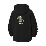 Boombox Skeleton Unisex Full-Zip Printed Waterproof Hooded Windbreaker