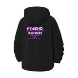 Friend Zoned Game Unisex Full-Zip Printed Waterproof Hooded Windbreaker