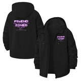 Friend Zoned Game Unisex Full-Zip Printed Waterproof Hooded Windbreaker