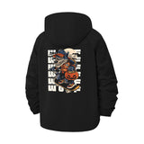 Skateboarding Halloween Wolf Unisex Full-Zip Printed Waterproof Hooded Windbreaker