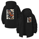 Skateboarding Halloween Wolf Unisex Full-Zip Printed Waterproof Hooded Windbreaker