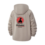 Samurai Warrior Unisex Full-Zip Printed Waterproof Hooded Windbreaker