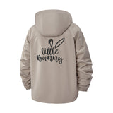 Little Bunny Script Unisex Full-Zip Printed Waterproof Hooded Windbreaker