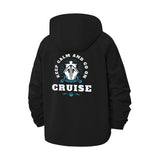 Cruise Ship Adventure Unisex Full-Zip Printed Waterproof Hooded Windbreaker