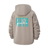 Life's Better in Fifth Grade Unisex Full-Zip Printed Waterproof Hooded Windbreaker