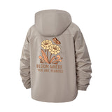 Bloom Where You Are Planted Unisex Full-Zip Printed Waterproof Hooded Windbreaker