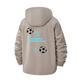 Soccer Spirit Unisex Full-Zip Printed Waterproof Hooded Windbreaker