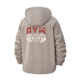 Gym Mode Unisex Full-Zip Printed Waterproof Hooded Windbreaker