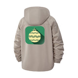 Ornament Graphic Unisex Full-Zip Printed Waterproof Hooded Windbreaker