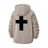Bold Cross Unisex Full-Zip Printed Waterproof Hooded Windbreaker