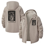 La Mano Motif Unisex Full-Zip Printed Waterproof Hooded Windbreaker