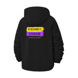 Identity Revolution Slogan Unisex Full-Zip Printed Waterproof Hooded Windbreaker