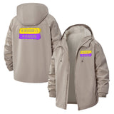 Identity Revolution Slogan Unisex Full-Zip Printed Waterproof Hooded Windbreaker
