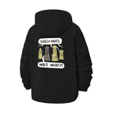 Chess Humor Unisex Full-Zip Printed Waterproof Hooded Windbreaker