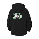 Lost In Hazy Honey Unisex Full-Zip Printed Waterproof Hooded Windbreaker