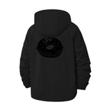 Cartoon Donut Unisex Full-Zip Printed Waterproof Hooded Windbreaker