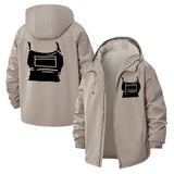 Retro Tech Vest Unisex Full-Zip Printed Waterproof Hooded Windbreaker